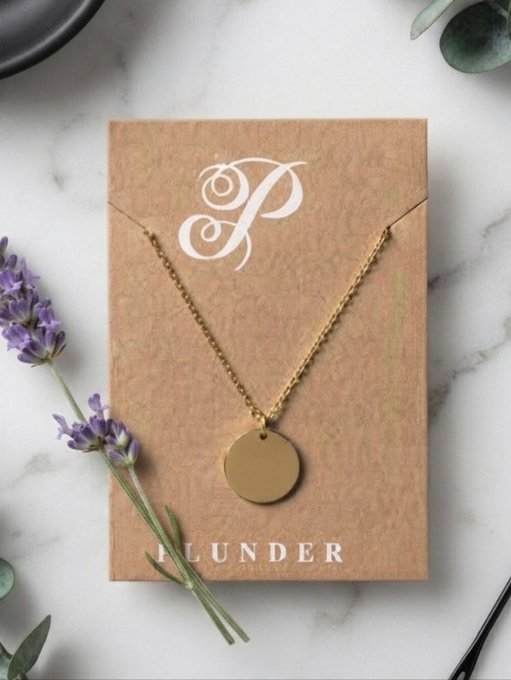 Plunder Gold Disc Pendant Necklace - Classic Women's Jewelry